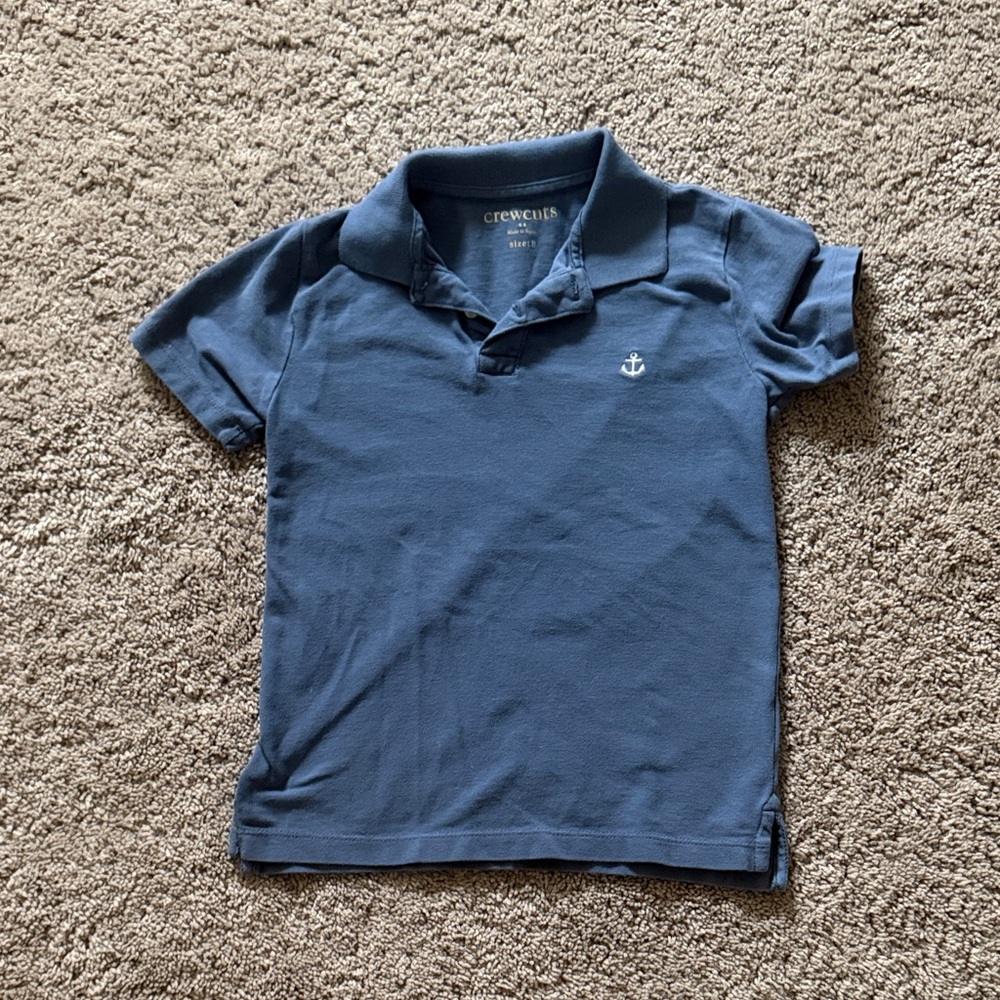 Crewcuts Navy Polo with Anchor Detail